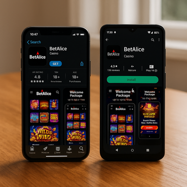BetAlice Casino - Mobile Apps - iOS and Android Browser Gaming