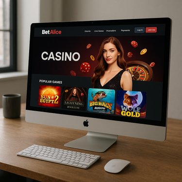 BetAlice Casino - Desktop Design Interface - Australian Online Gaming